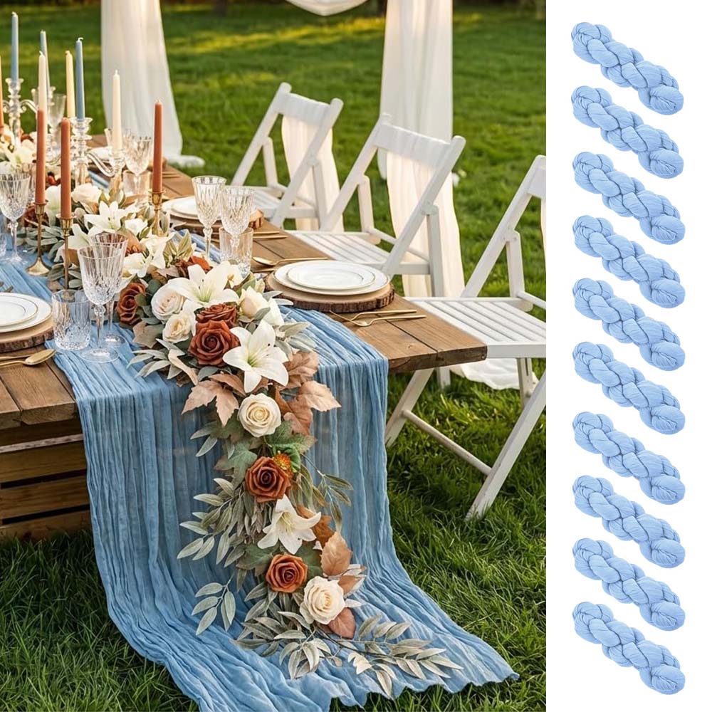 Christmas Table Runner - Набор из 10 скатертей-дорожек из креповой
