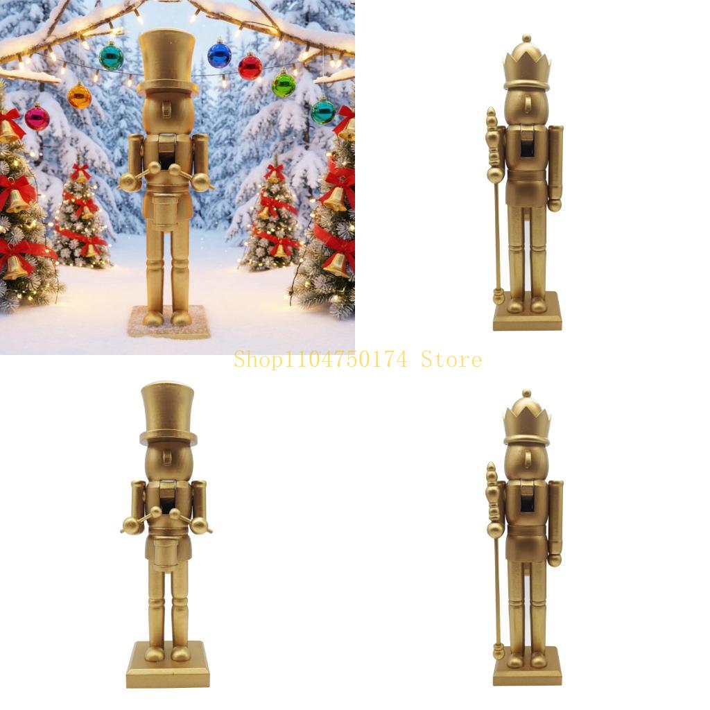 Nutcracker Figurine - Декорации для праздничных сборов, золотая деревянная