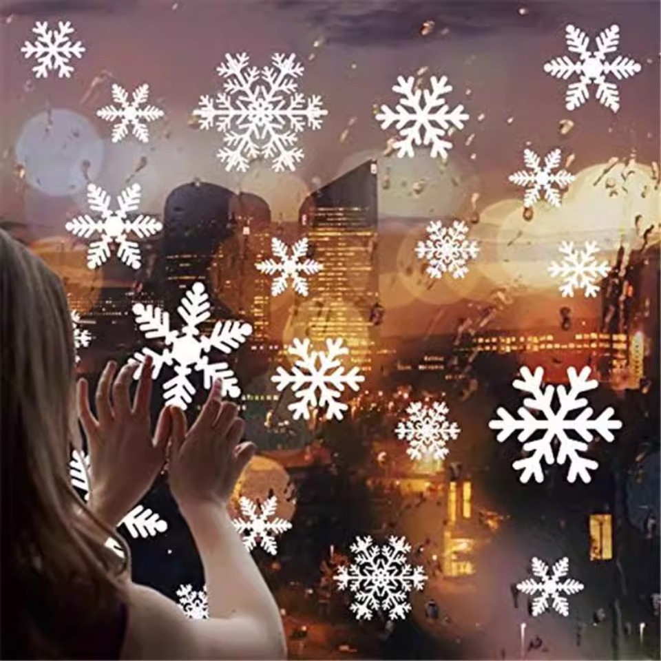 Snowflake Window Decal - Набор одноразовых наклеек-снежинок на окна, рождественские