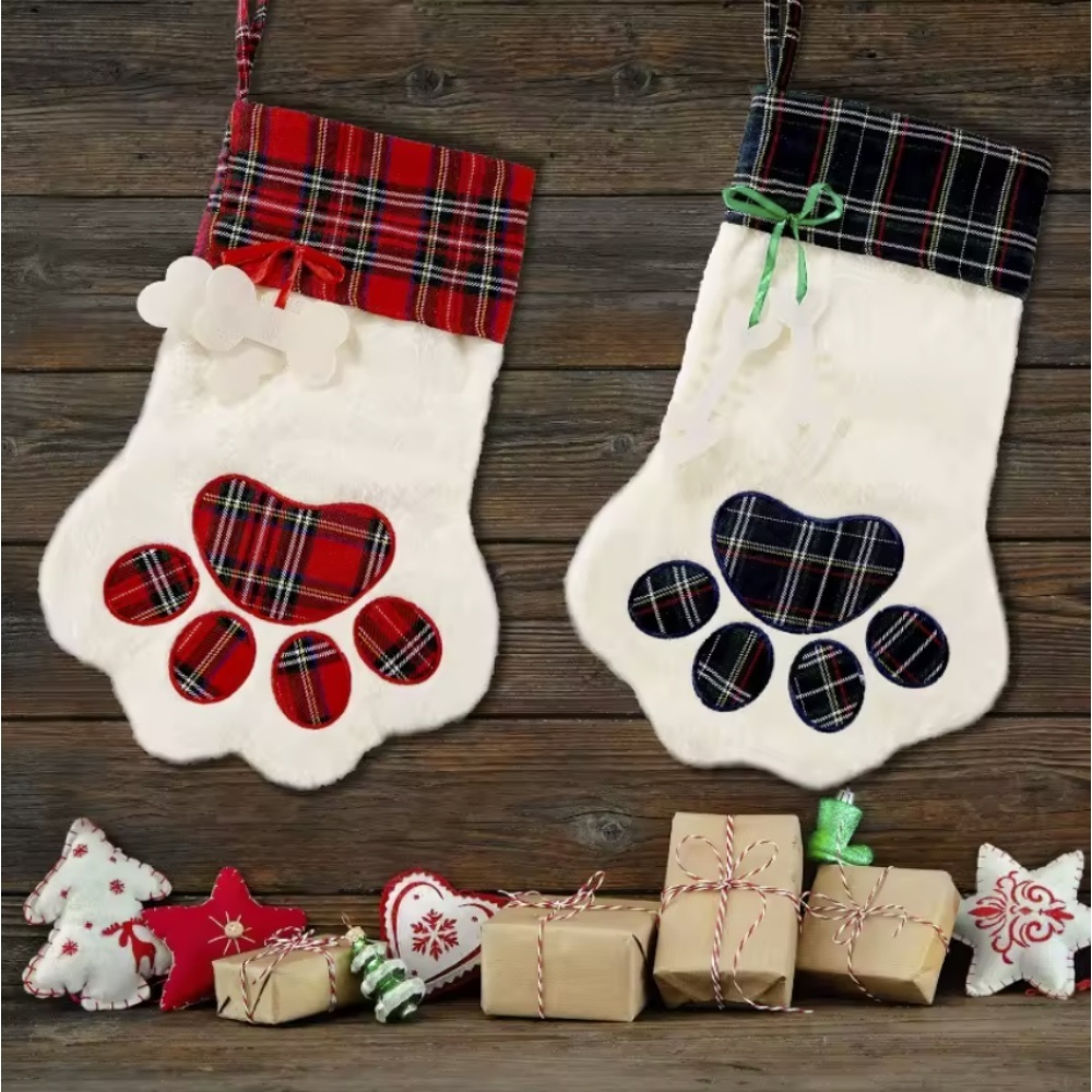 Christmas Stocking Hanging - Рождественские носки, новогодние украшения, клетчатые чулки