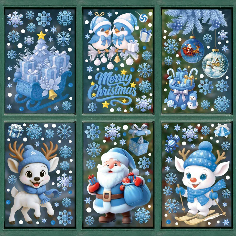 Snowflake Window Decal - Набор статических наклеек на окно из