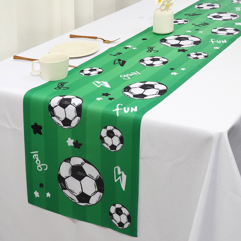 Christmas Table Runner - 1 шт., футбольная/футбольная вечеринка, настольный флаг,