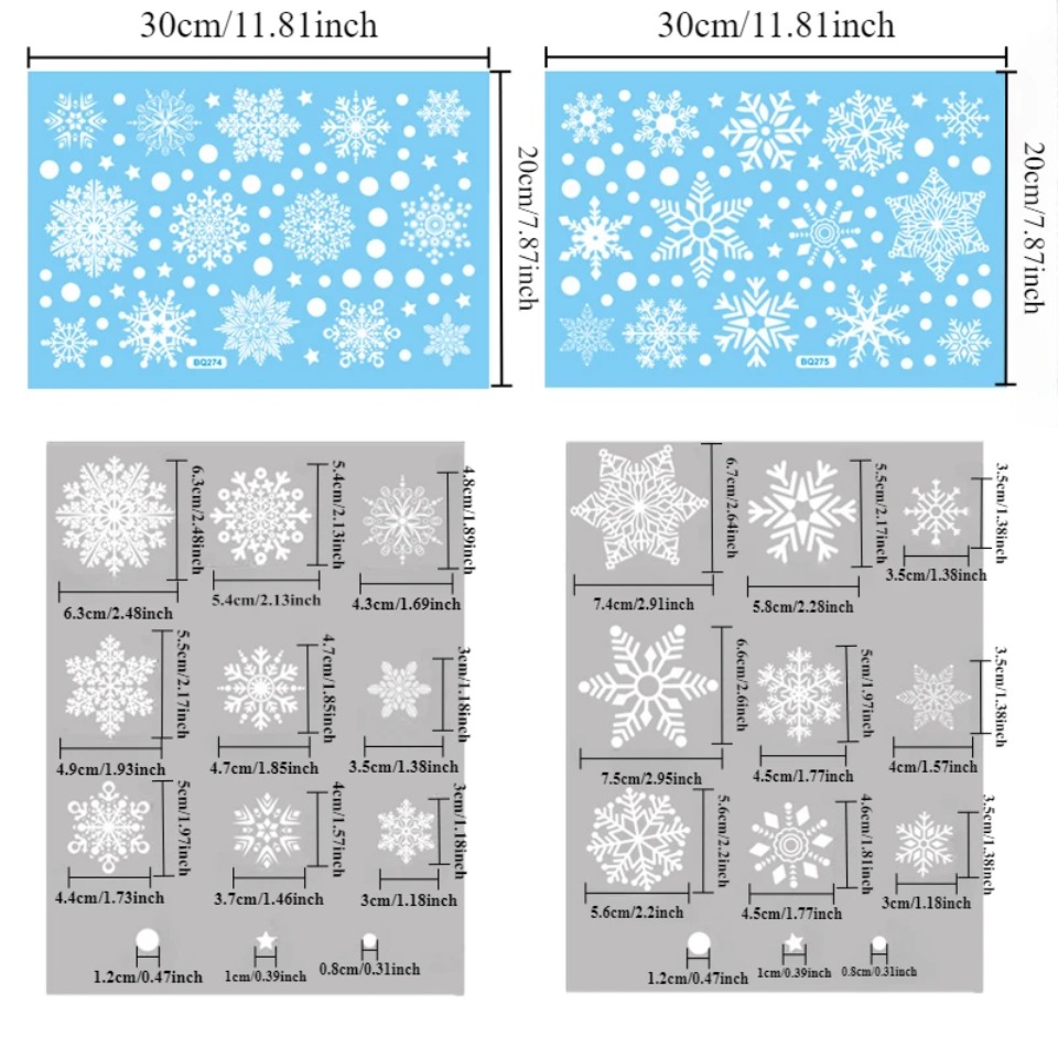 Набор одноразовых наклеек-снеж – обзор и цена Snowflake Window Decal