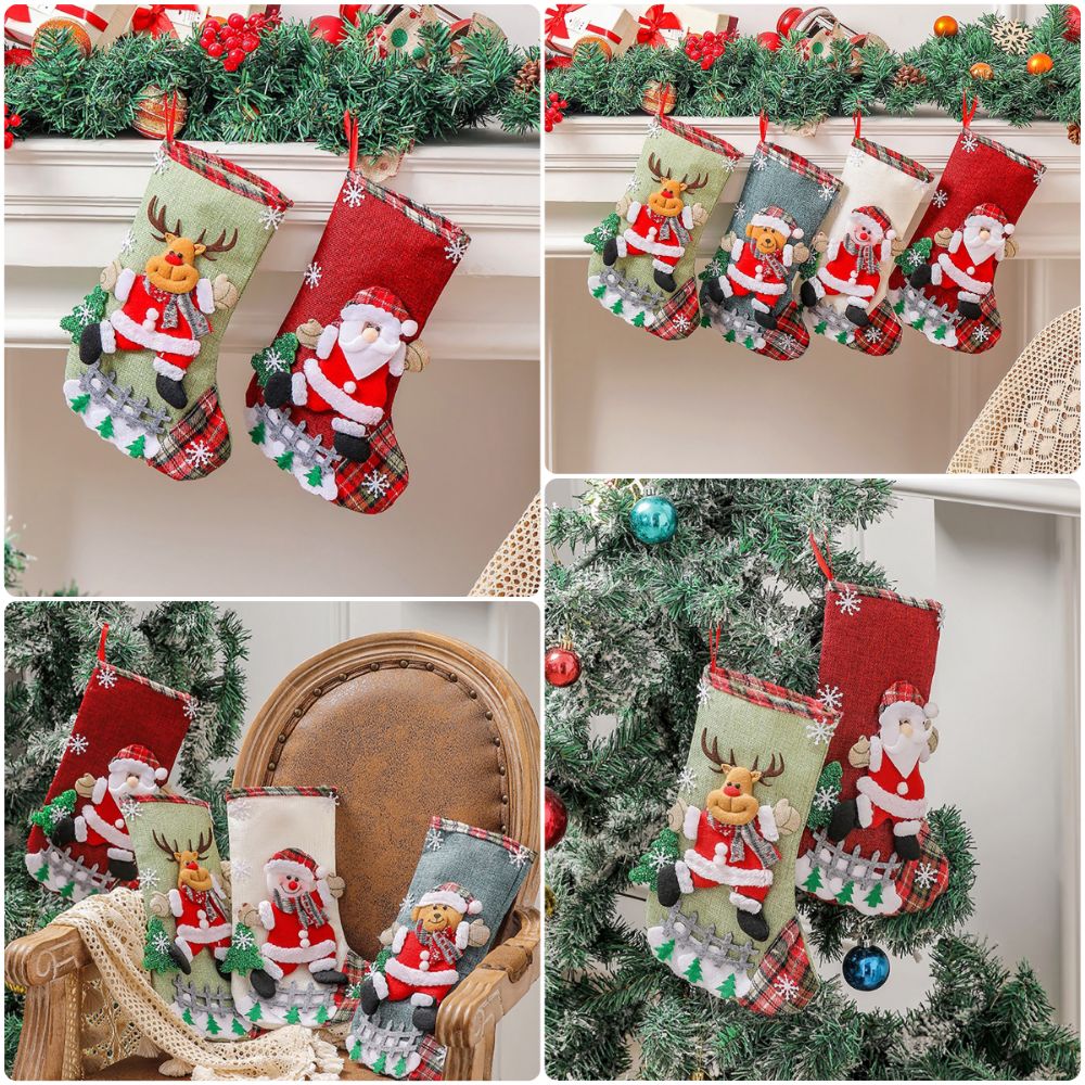 Разноцветные рождественские но – обзор и цена Christmas Stocking Hanging