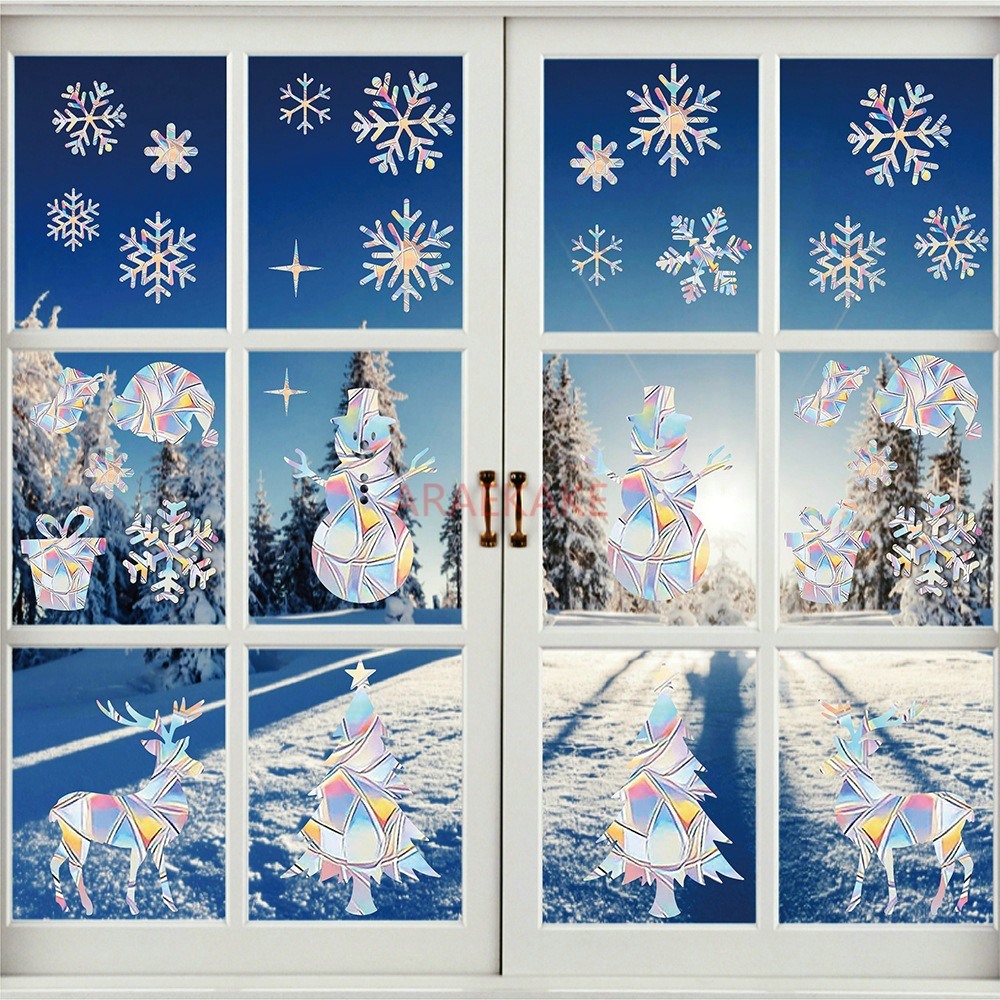 2 комплекта рождественских эле – обзор и цена Snowflake Window Decal