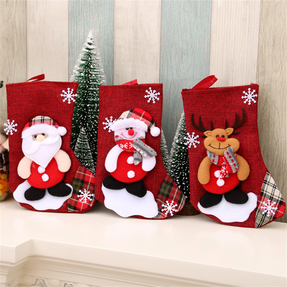 Льняные рождественские чулки,  – обзор и цена Christmas Stocking Hanging