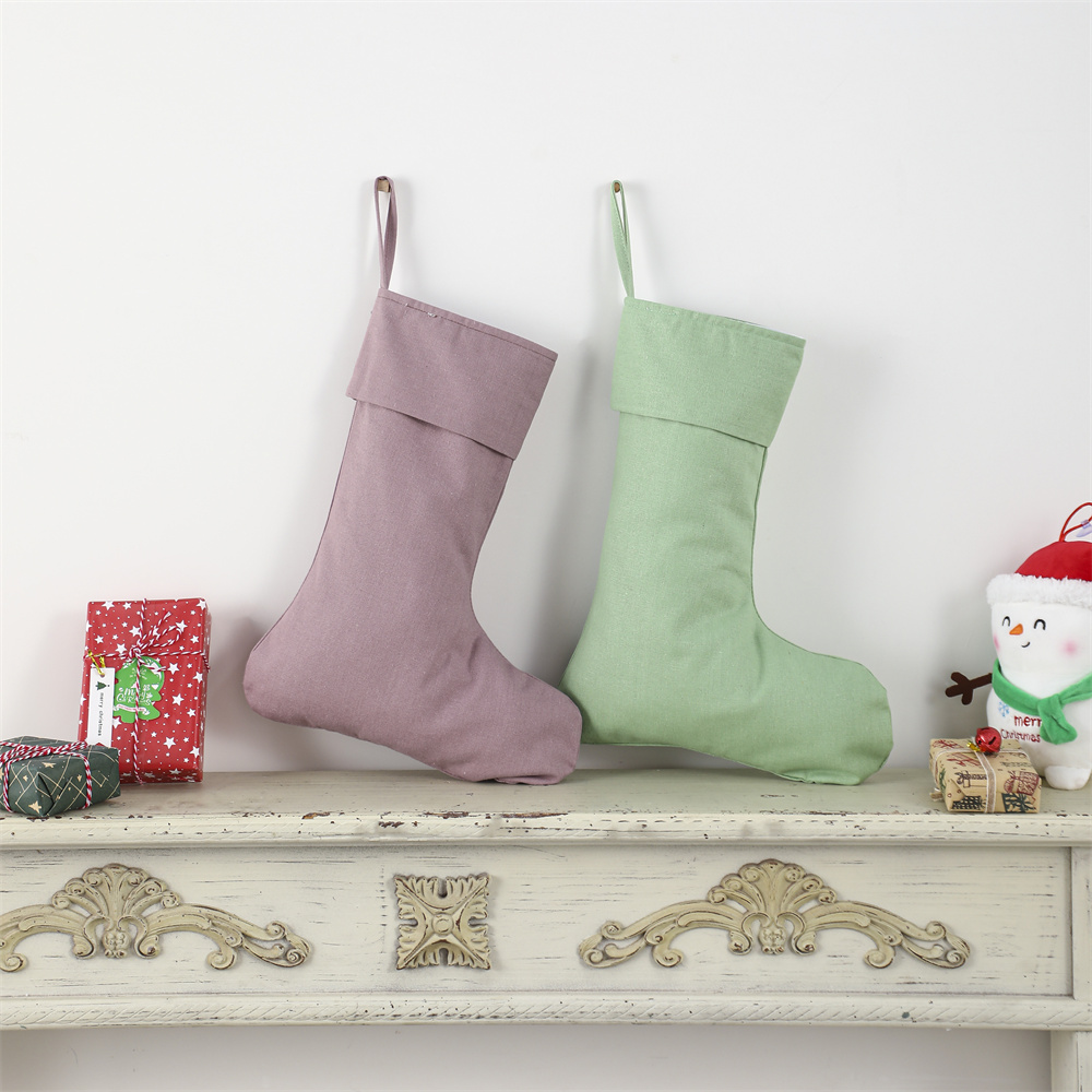 Льняная рождественская носочка – обзор и цена Christmas Stocking Hanging