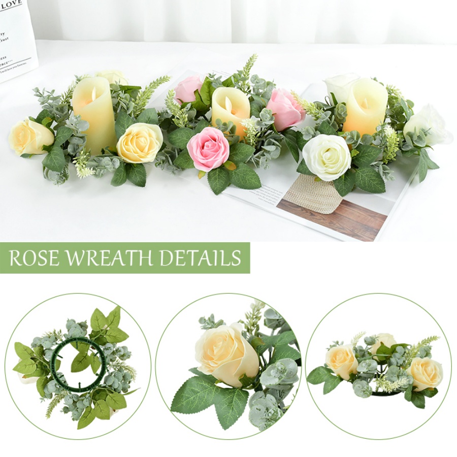 Искусственный венок из роз в ф – обзор и цена Christmas Wreath Fake