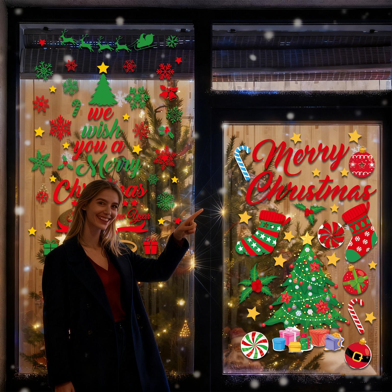 3 шт., рождественские наклейки – обзор и цена Snowflake Window Decal