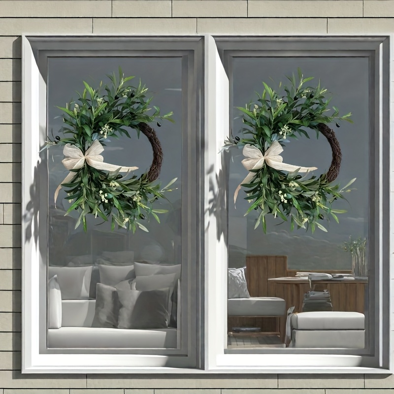2025 искусственный оливковый в – обзор и цена Christmas Wreath Fake